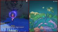 The first location of Rinzou's treasure on the map (Image via Genshin Impact)